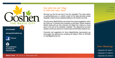 Section of City Newsletter After Editing